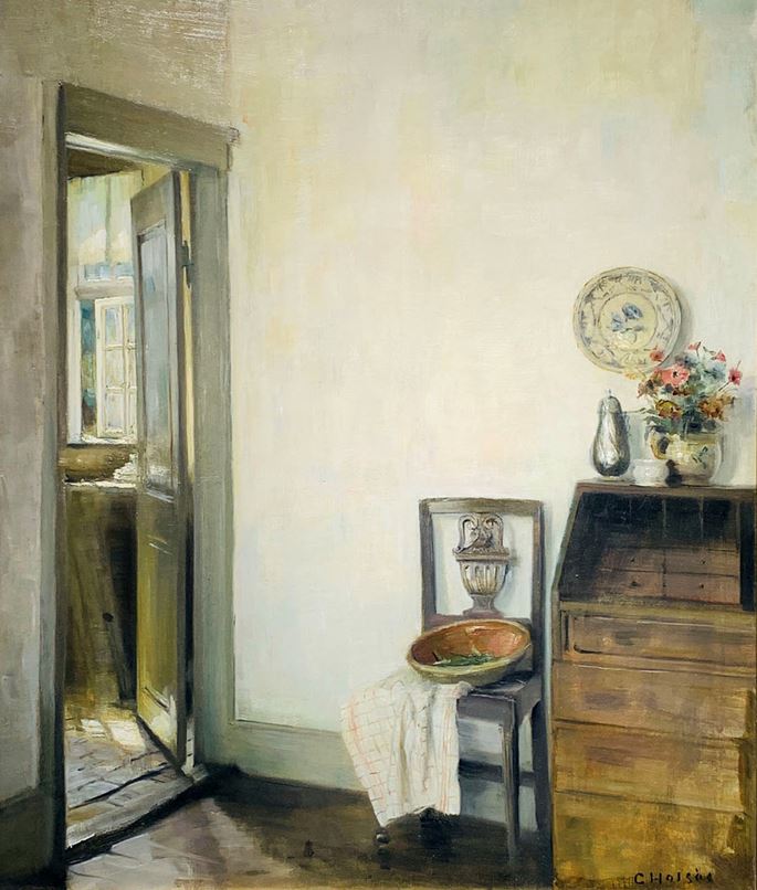 Carl Vilhelm Holsøe - The Kitchen Doorway | MasterArt